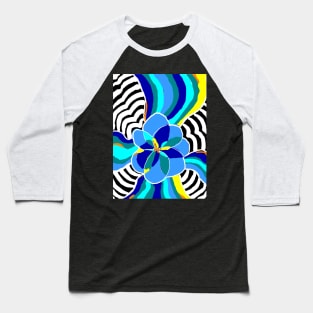 Flower Waves Baseball T-Shirt